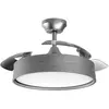 CECOTEC Ventilateur de plafond de avec lumière et pales rétractables EnergySilence Aero 4200 Invisible Steel. 30W, moteur dc, diamètre 42', minuterie, 6