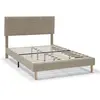 VS VENTA-STOCK Cadre de lit plateforme Sorni capitonné 30 cm, 90x190 cm, Beige