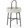 Table Basse Ronde Jaipur avec Plateau en MDF Gris Clair et Structure m...