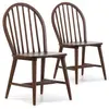 VS VENTA-STOCK Pack 2 chaises Clarck Couleur Noyer, Bois Massif, 48 cm x 48 cm x 92 cm
