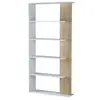 Étagère Bibliothèque Lugo 5 étagères - VS VENTA-STOCK - Blanc-Chêne - ...