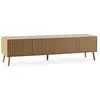 VS VENTA-STOCK Meuble TV Lluvia 4 portes, coloris chêne, longueur 160 cm