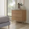 VS VENTA-STOCK Commode de nuit Lluvia 3 tiroirs coloris chêne, largeur 80 cm