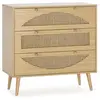 VS VENTA-STOCK Commode Luna 3 tiroirs couleur chêne