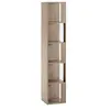 VS VENTA-STOCK Etagère d'angle Fiyi 5 trous couleur chêne