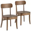 VS VENTA-STOCK Pack de 2 chaises Nala couleur Noyer, Bois Massif