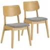VS VENTA-STOCK Pack de 2 chaises Susi couleur Chêne, bois massif
