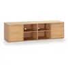 VS VENTA-STOCK Meuble TV Tori 2 Portes 4 Trous, Couleur Chêne, 160 cm
