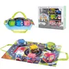 Speelkleedje met Speelgoedauto's van Stof - Tachan - Met Tas - 6 Stuks