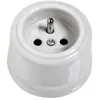 Prise avec terre Porcelaine Blanche 16A-250V - FONTINI - GARBY