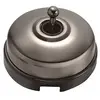 FONTINI DIMBLER - Interrupteur Va & Vient Porcelaine Noire Coque Nickel Satiné