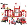 Eurekakids Fire Station Building Blocks With Rescue Vehicles 827 Piece...
