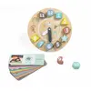 Eurekakids Horloge Gigogne En Bois Avec Des Cartes Pour Apprendre Les Heures