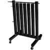 Support de rangement pour poids en vinyle avec roues et barre Softee - Blanc