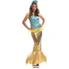 Mom Déguisement Sirène Femme - Marque - Modèle - Jaune - Bleu et or - Taille M/L