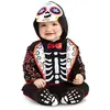 Mom VIVING COSTUMES / JUINSA - Mini Skeleton Dia de los muertos kostuum voor baby's - 7 - 12 maanden