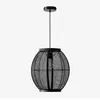 Plafonnier en Lin Ziyec Sklum Noir Ø35 cm