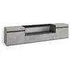 SKRAUT HOME Meuble TV, Banc Télé, Grand espace de Rangement, 200x35x45cm, Pour les TV jusqu'à 80", Ciment, RF2220