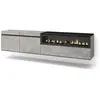 SKRAUT HOME Meuble TV, Banc Télé, 200x35x45cm, Pour les TV jusqu'à 80", Cheminée électrique, Suspendu, Mural, Ciment, RF2231