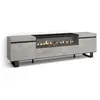 SKRAUT HOME Meuble TV, Banc Télé, 200x35x57cm, Pour les TV jusqu'à 80", feu électrique, Design industriel, Ciment, RF2224