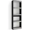 SKRAUT HOME Étagère Bibliothèque, Étagère de Rangement, 60x186x25cm, Salon Salle à manger Bureau, Ciment, RF2331