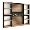 SKRAUT HOME Étagère, Meuble étagère, 230x25x186cm, 1feu électrique, couleur Chêne , RF2424