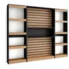 Étagère Bibliothèque - SKRAUT HOME - 230x186x25cm - Chêne et noir - St...