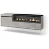 SKRAUT HOME Meuble TV, Banc Télé, 150x35x45cm, Pour les TV jusqu'à 65", feu électrique, Suspendu, Mural, Ciment, RF2474