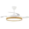 CRISTALRECORD Ventilateur LED Paneco 45 W 4 400 lm CCT à intensité variable avec pales rétractables