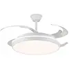 CRISTALRECORD Ventilateur LED Charly L 80 W 9 000 lm CCT à intensité variable avec pales rétractables