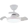 CRISTALRECORD Ventilateur LED Hornet 32 W 3 195 lm CCT à intensité variable avec pales rétractables