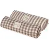Set 2 langes Praliné Vichy Rayures Moka (70x70 cm)
