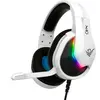 Casque de jeu avec microphone phoenix - ps5 - ps4 - pc - commandes filaires - mute - white