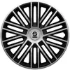 Sparco Enjoliveurs Bergamo - 15-pouces - Argent/Noir - Set de 4 pièces