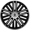 Sparco Enjoliveurs Bergamo - 14-pouces - Noir/Argent - Set de 4 pièces