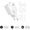 Subblim Chargeur Mural Gan 2x Usb-c 35w