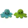 Peluche pieuvre réversible Kidz World 2 couleurs Bleu et Vert