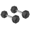 O'Live Lot de 2 haltéres hexagonales 5 kg