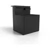 Meuble Support Plancha noir avec bar pour cuisine Forge Adour