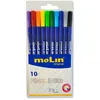 Molin Boîte 10 Feutres Fineliner couleurs 0,4 mm