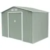 Abri de Jardin Métal Gardiun Leeds - Vert Clair - 5,30 m² - Porte Coul...