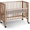 Tissi Lit bébé à barreaux cododo en hêtre massif naturel 40x90 cm
