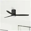 SKYLER Ventilateur de plafond Ø132 cm noir lumière