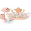 Miniland- Set de té de Madera Dolls thé en Bois pour Enfants, 94062