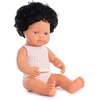 Miniland - Europese babyjongen met donker krullend haar (38 cm)