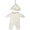 Miniland poppenpyjama met muts 38cm - poppenkleding accessoire.