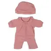 Miniland poppen pyjama met muts - poppenkleding 38cm multicolor.