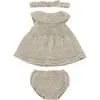 Miniland Ensemble Tricot : Robe Et Bandeau 32 Cm