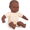 Miniland ML Poppen: BABYPOP AFRIKAANS met STOFFEN LIJFJE 32cm