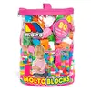 Jouet de construction - MOLTO - Sac de blocs rose 80 pcs - Plastique -...
